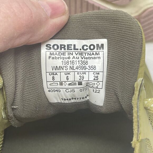 Sorels Olive Mauve Kinetic Rnegd Float Sport Fashion Sneakers Shoes Size 8 - Picture 7 of 7